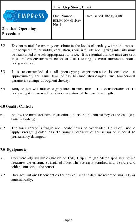 Grip Strength Protocol Impress